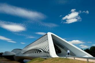 Zaragoza Bridge Pavilion. Photograph: Zaha Hadid Architects