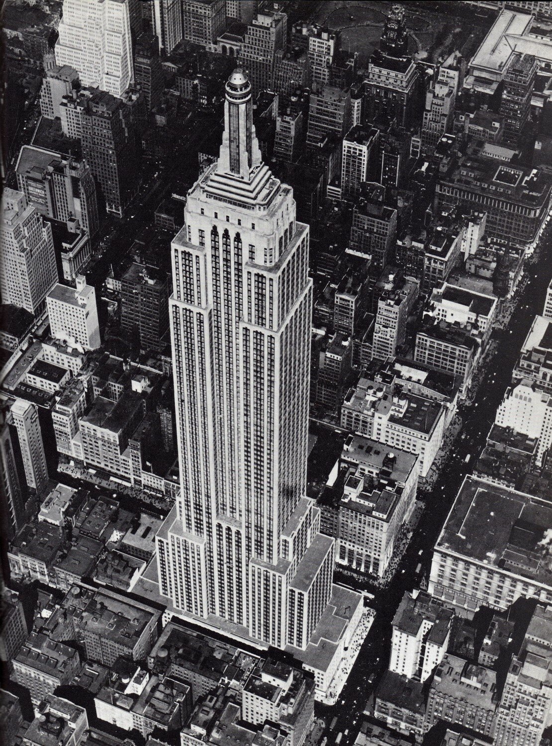 aerial view of the empire state building looking northwest april 1931